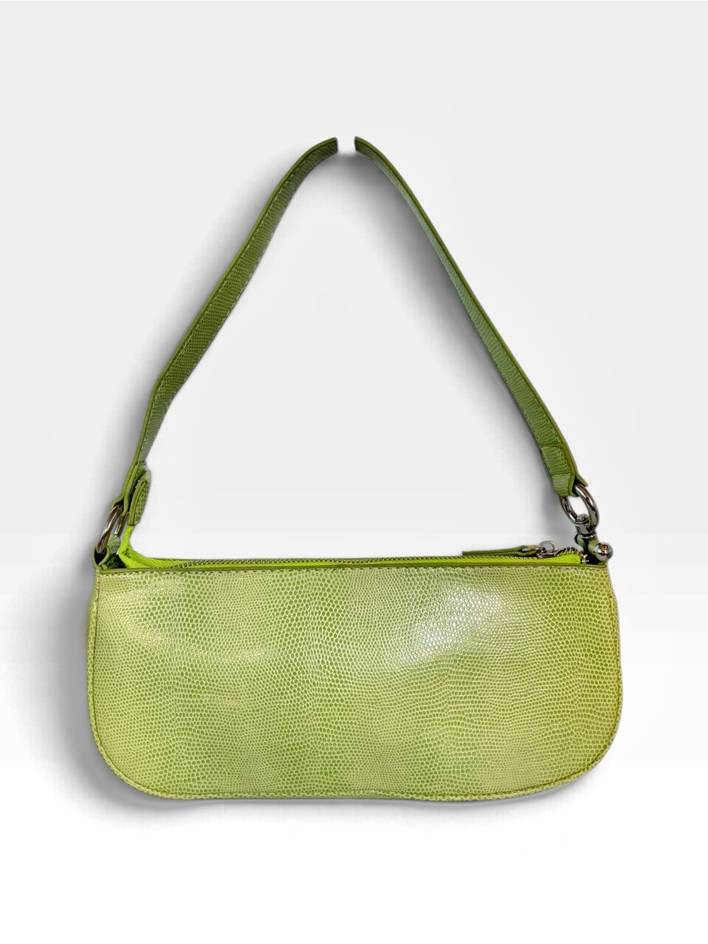 Urban Outfitters Green Lizard Embossed Baguette Shoulder Bag Y2K Purse